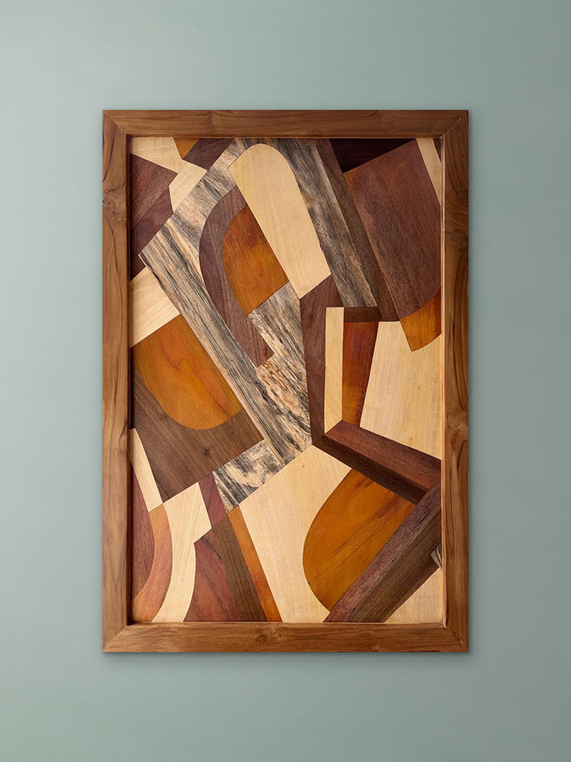 Buy Synergy in Grain in Wood Inlay by Mohan Kumar