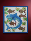 Shop The Aquatic Tales: Shark and Fish in Bhil Painting by Shersingh Bhabor