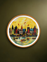 Shop The Celestial Scenery: Varanasi Ghat in Acrylic by Ashish Kumar Mishra