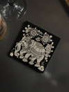Shop The Classic Monochrome: Elephant Tholu Coaster by Sindhe Siva
