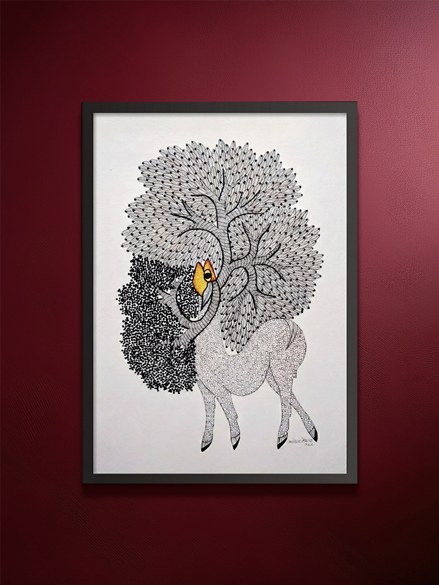 ゴンドアートNo.2　ガネーシャ Gond Paintings | Authentic Tribal Art by Gond Artists