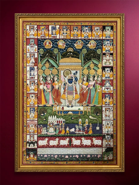 Shop The Divine Leelas of Lord Krishna: A Pichwai by Naveen Soni