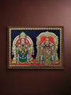 Shop The Divine Pair: Lord Venkateswara and Goddess Padmavati in Tanjore Art by Sanjay Tandekar
