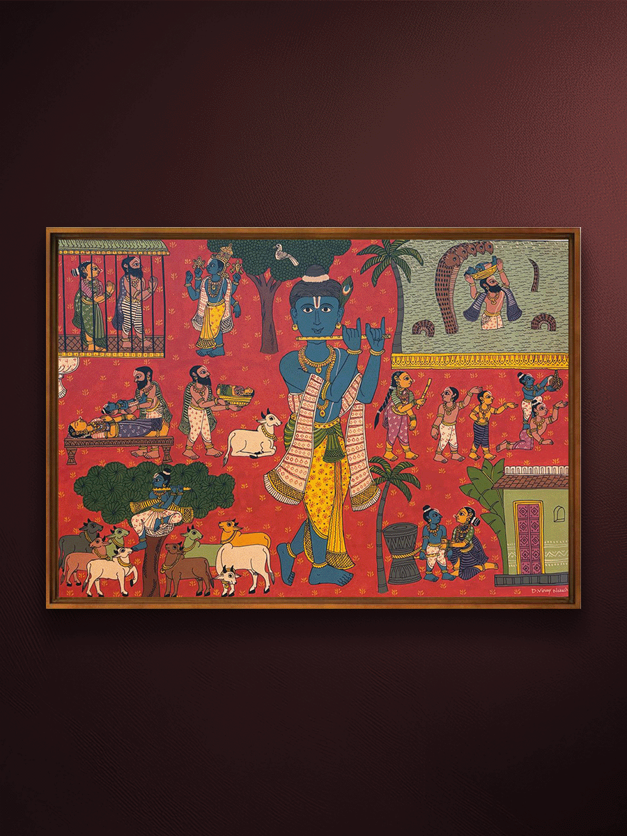 Shop The Divine Pastimes: Krishna Leela in Cheriyal Art by D. Vinay Kumar