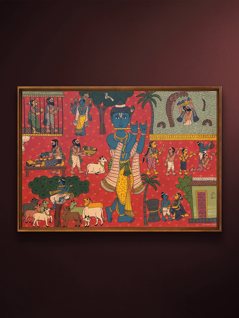 Shop The Divine Pastimes: Krishna Leela in Cheriyal Art by D. Vinay Kumar