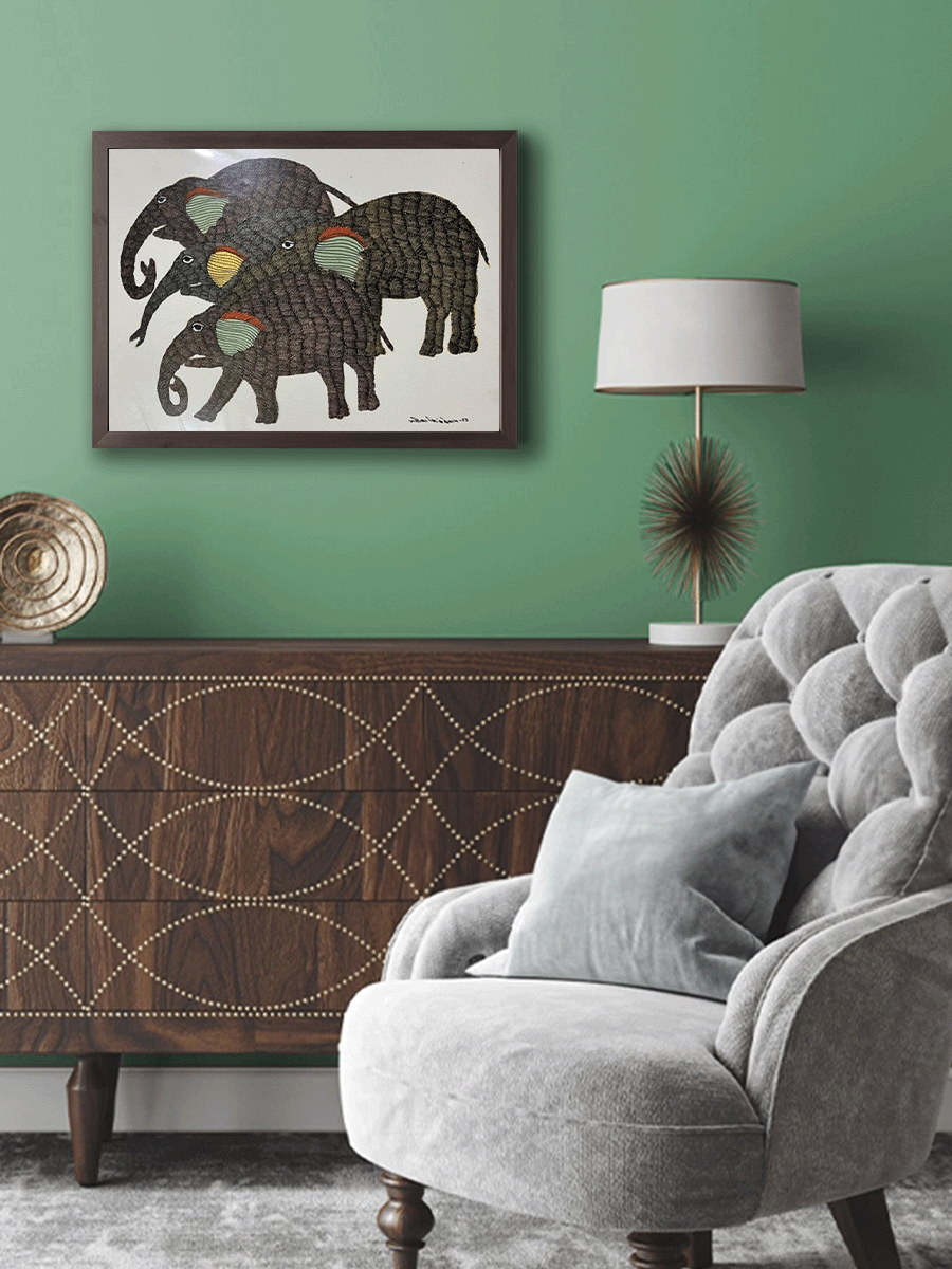Shop The Elephant Herd in Gond by Gareeba Singh Tekam