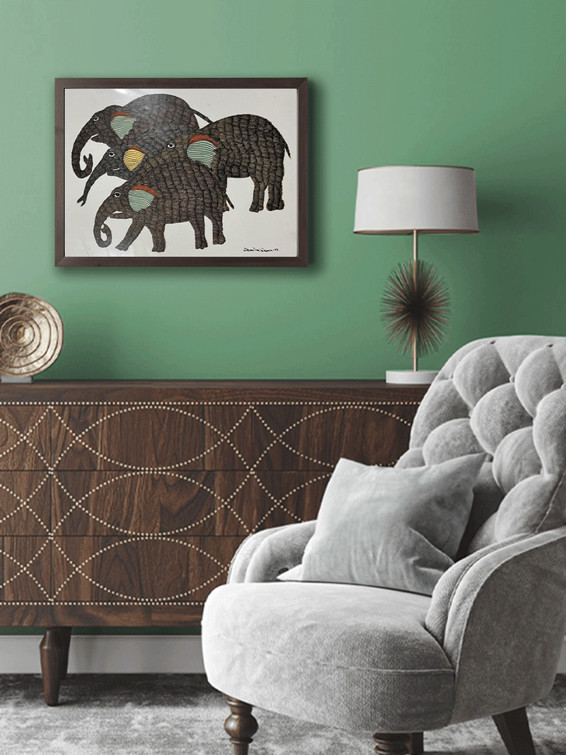 Shop The Elephant Herd in Gond by Gareeba Singh Tekam