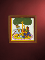Shop The Eternal Lovers: Lord Krishna and Radha in Phad by Kalyan Joshi