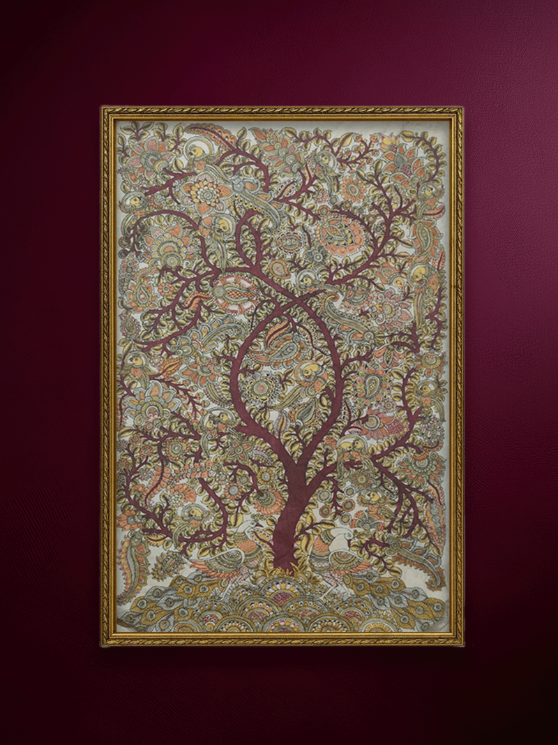 Shop The Everlasting Bloom: Tree of Life  in Kalamkari by Harinath N.