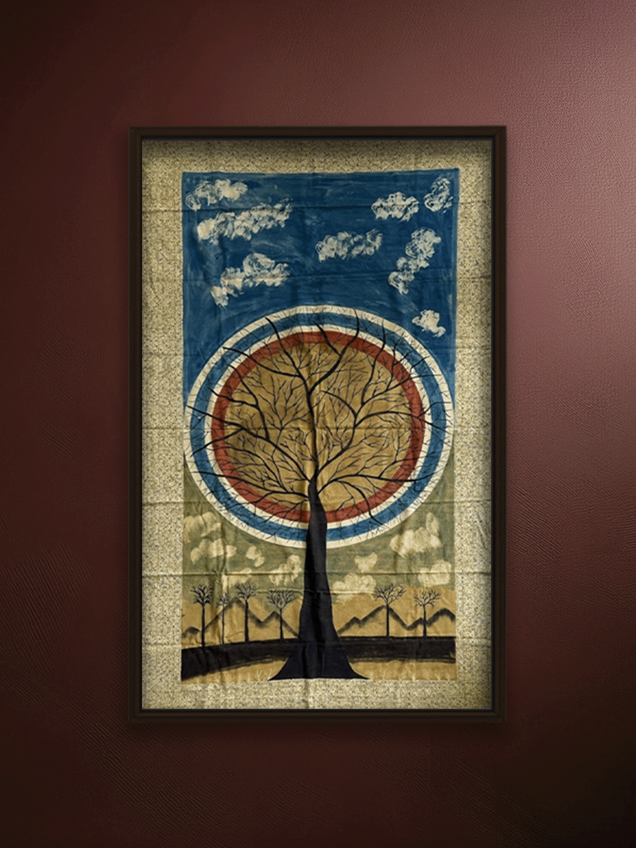 Shop The Fall of Leaves: Ajrakh Art by Mubassirah Khalid Khatri