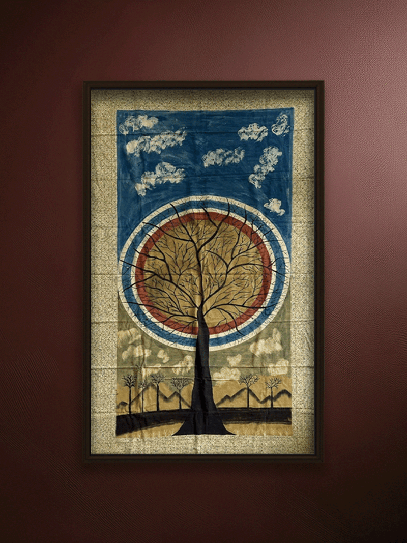 Shop The Fall of Leaves: Ajrakh Art by Mubassirah Khalid Khatri