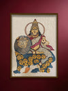 Shop The Fierce Goddess: Durga Simhavahini in Kalamkari by Kanukurthi Guna Sekhar Sai
