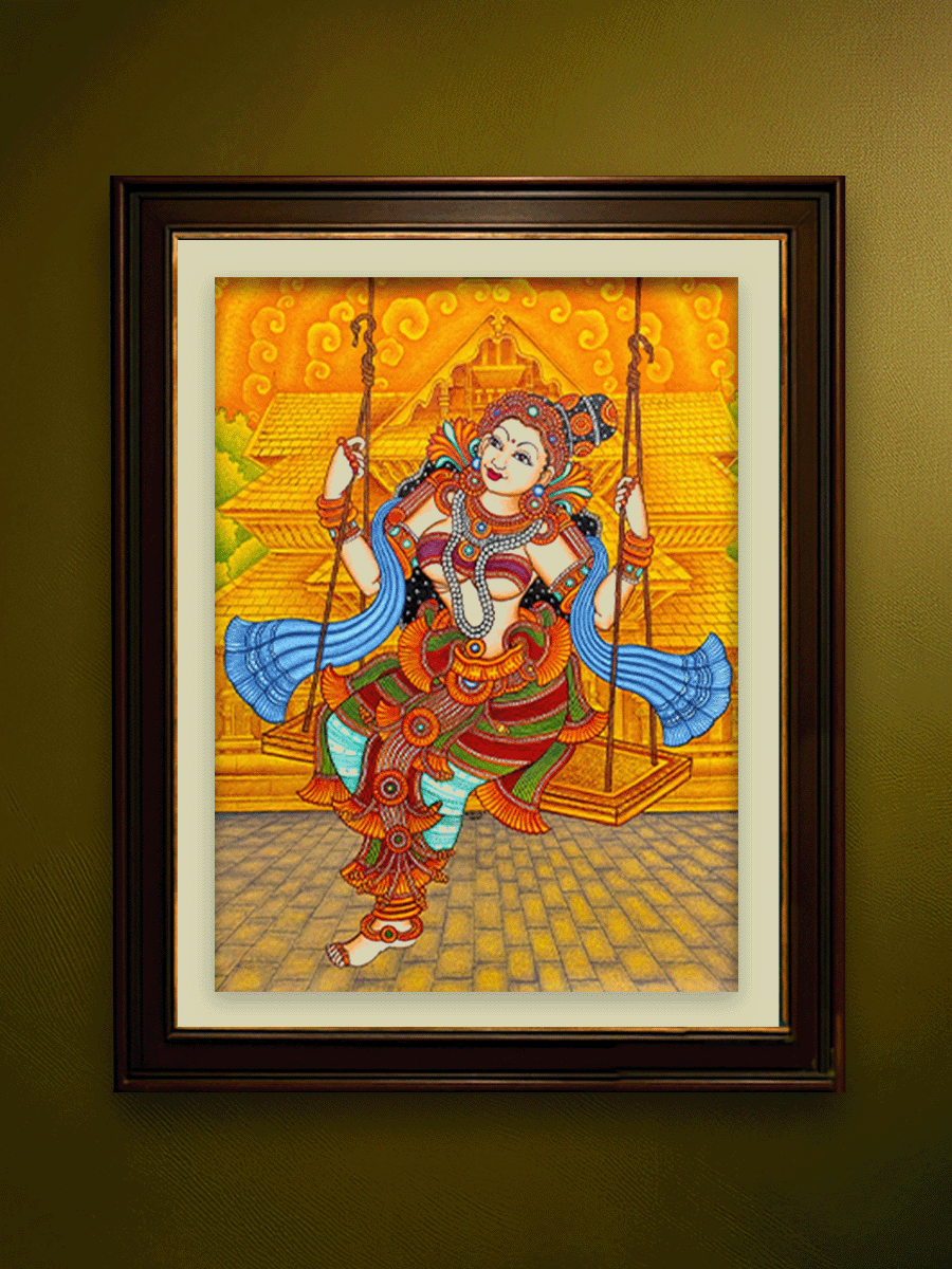 Shop The Girl on the Swing in Kerala Mural by Adarsh