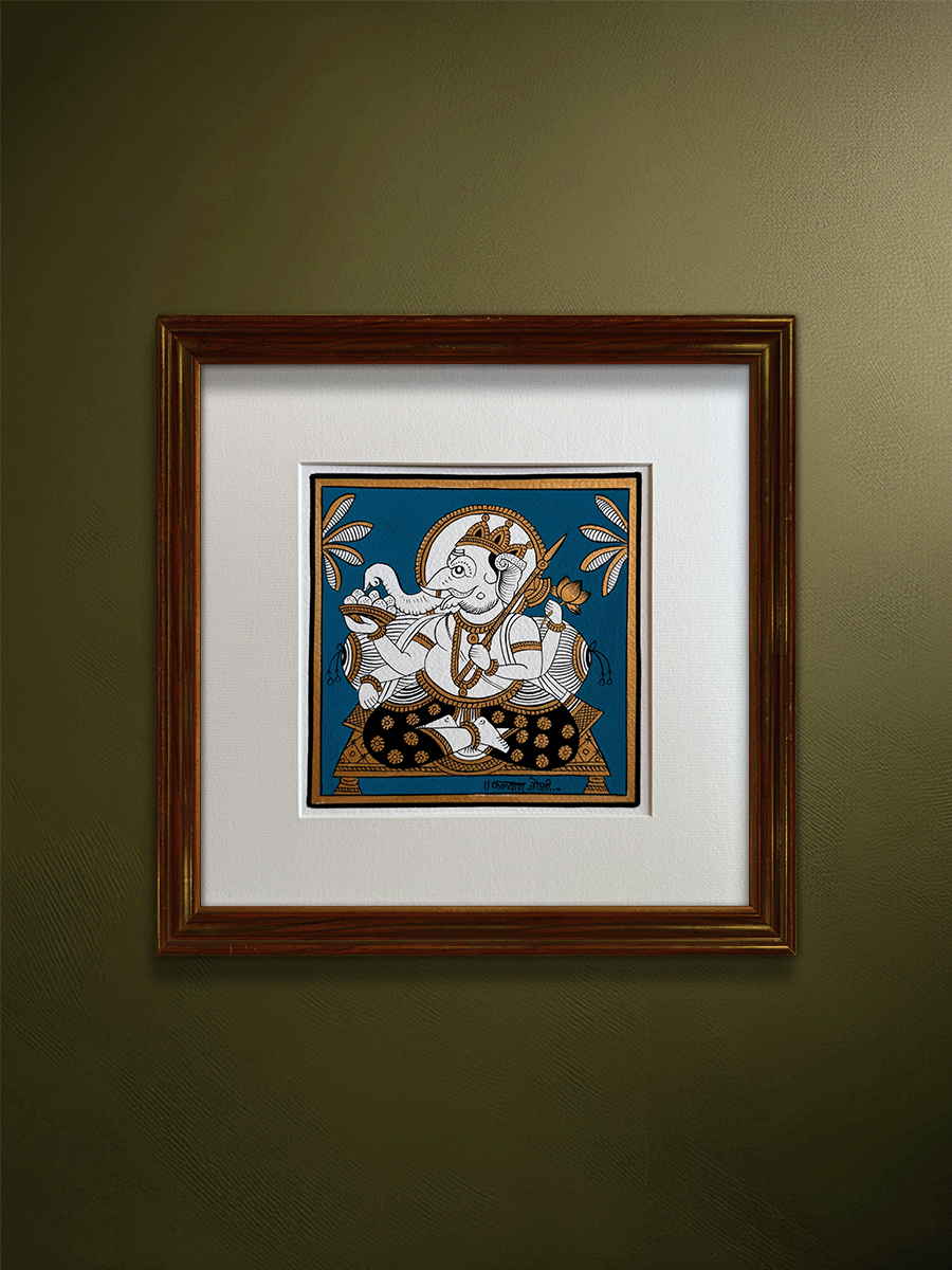 Shop The God of Beginnings: Lord Ganesh in Phad Painting by Kalyan Joshi