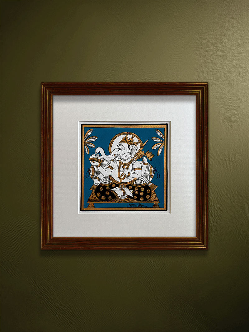 Shop The God of Beginnings: Lord Ganesh in Phad Painting by Kalyan Joshi