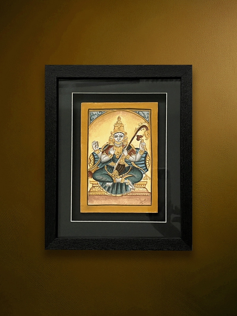Shop The Goddess of Knowledge and Arts: Saraswati in Mysore Art by Hemalatha B