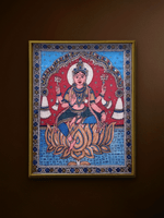 Shop The Goddess of Wealth: Lakshmi in Kalamkari by Siva Reddy