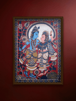 Shop The Graceful Symphony: Radha Krishna in Kalamkari by Siva Reddy