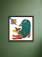 Shop The Graceful Wanderer: A Deer in Gond by Kailash Pradhan