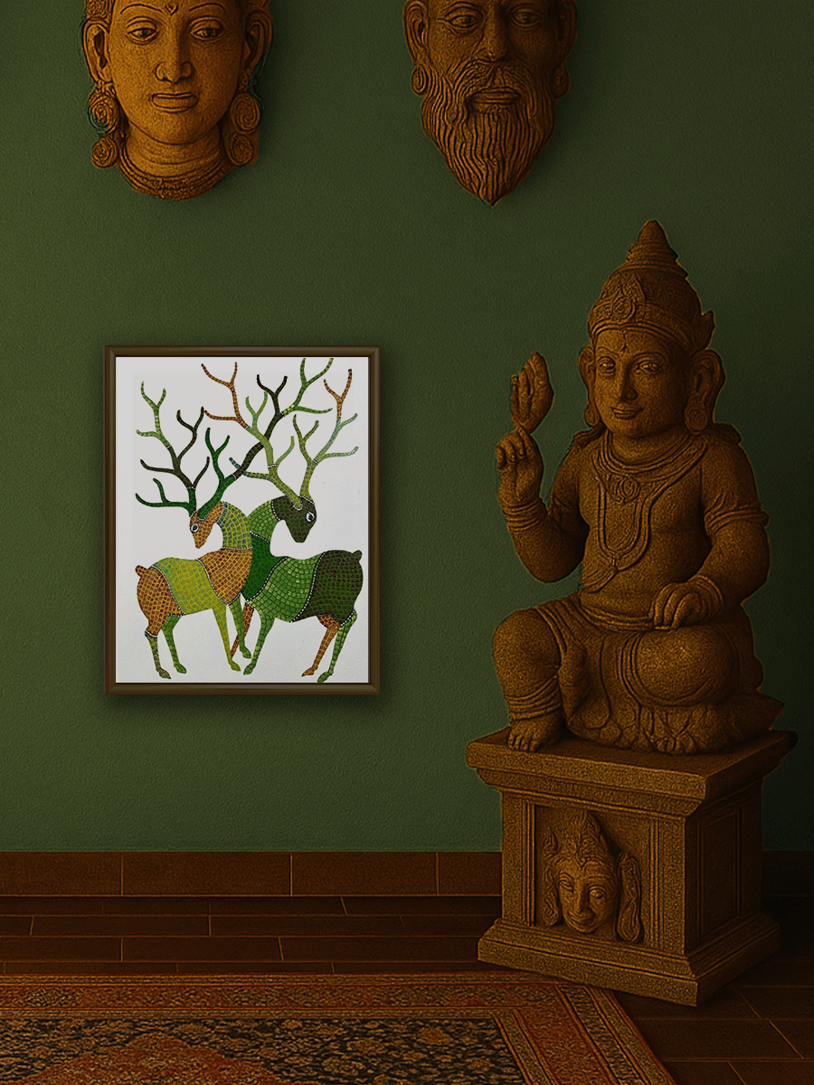 Shop The Green Deer in Gond by Gareeba Singh Tekam