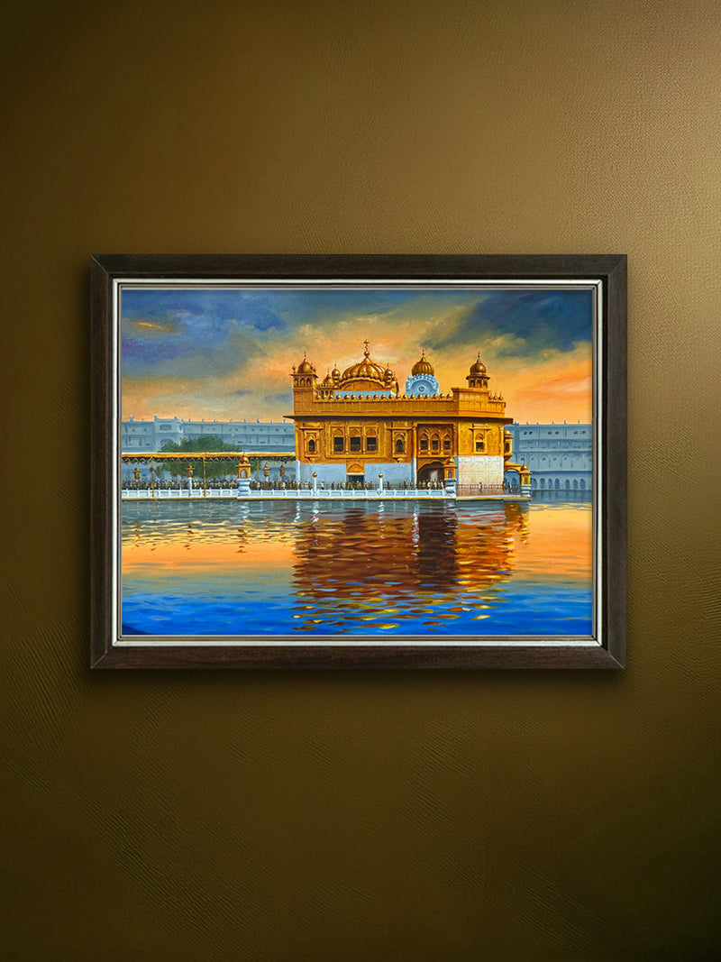 Shop The Holy View: Golden Temple in Acrylic painting by Kulwinder Singh