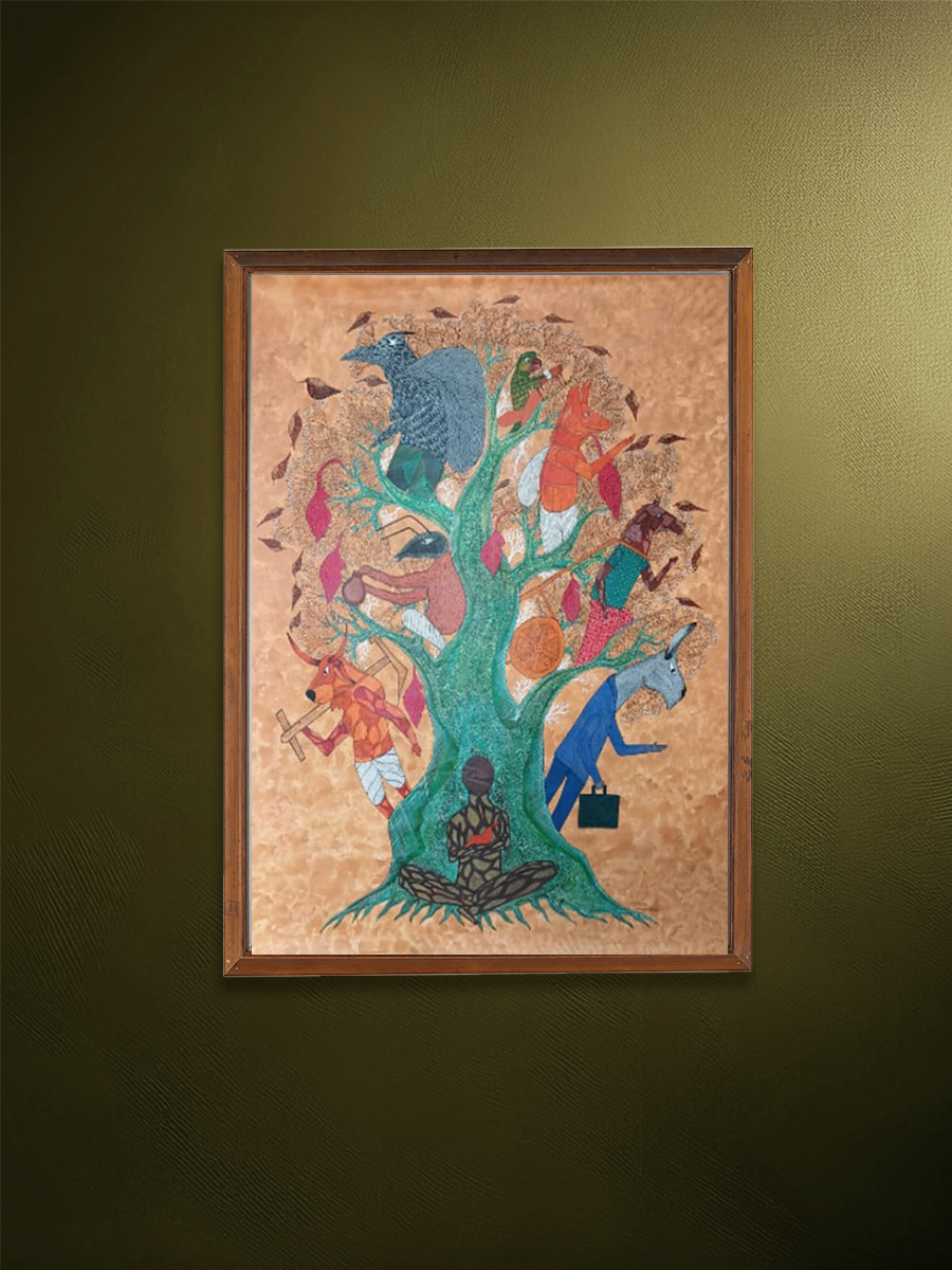 Shop The Human Occupations: Personified Animals in Gond by Sandeep Dhurve