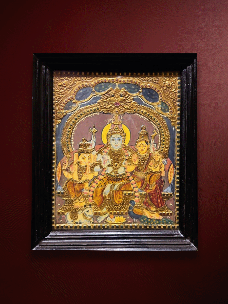 Shop The Ideal Family: Shiv Parivaar in Tanjore by Sheratone Antique Arts