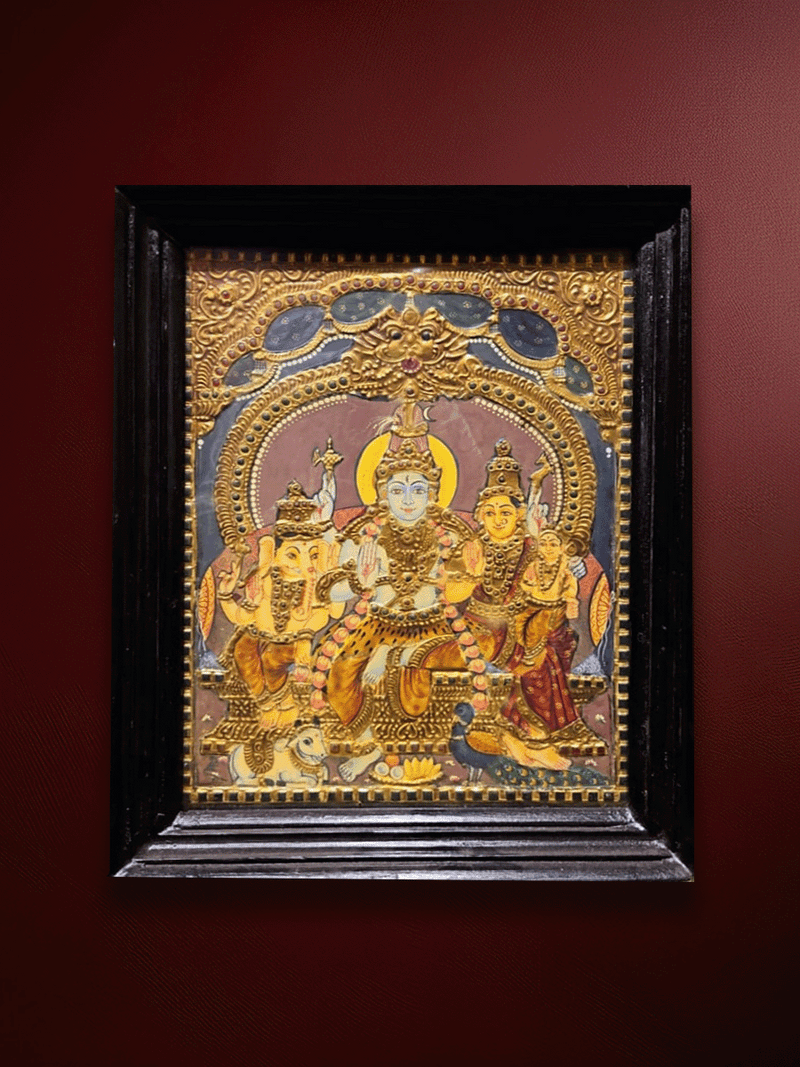 Shop The Ideal Family: Shiv Parivaar in Tanjore by Sheratone Antique Arts