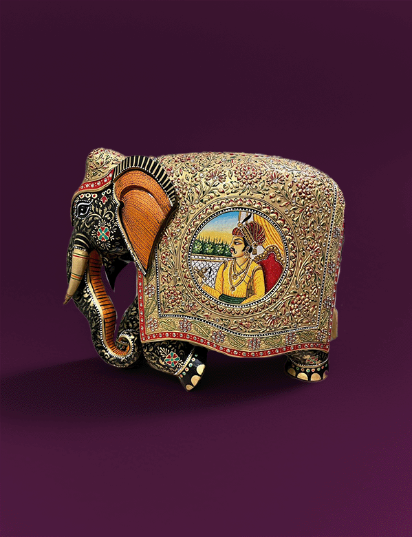 Shop The King's Royal Elephant in Kadam Wood Carving by Om Prakash