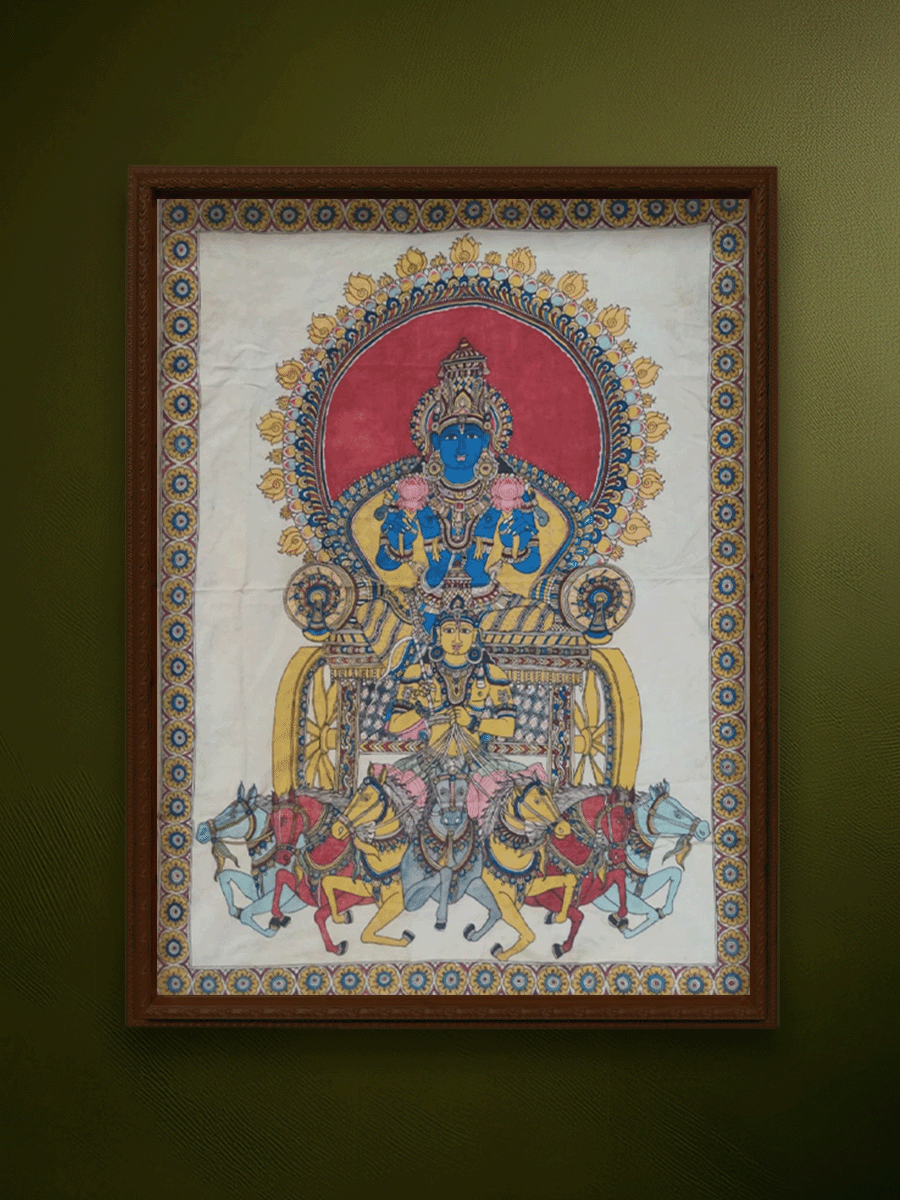 Shop The Lord of Light: Surya Dev in Kalamkari by Harinath N.