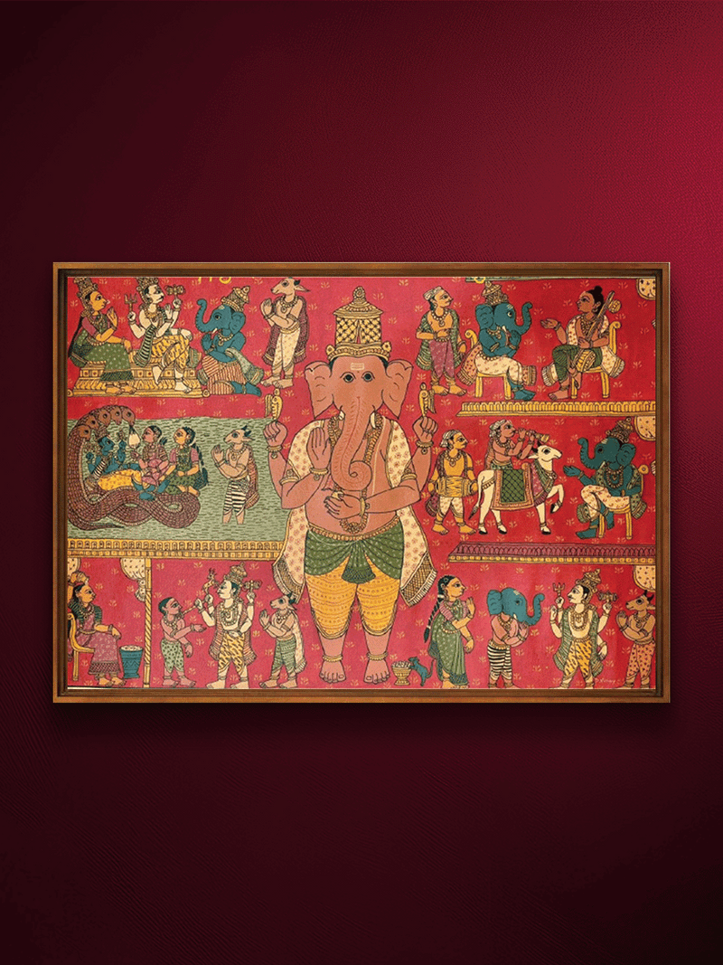 Shop The Lord of New Beginnings : Lord Ganesha in Cheriyal Art by D. Vinay Kumar