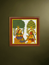 Shop The Messenger's Visit: Lord Hanuman and Sita in Phad Painting by Kalyan Joshi