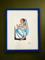 Shop The Mirror Admiration: Nayika (Heroine) in Kalighat by Uttam Chitrakar