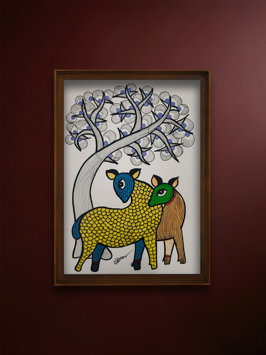 Shop The Nature's Friends: A Pair of Deer in Gond by Choti Tekam