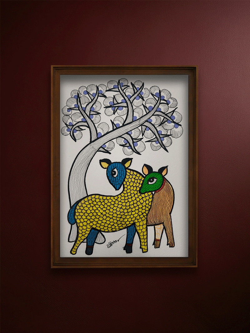 Shop The Nature's Friends: A Pair of Deer in Gond by Choti Tekam