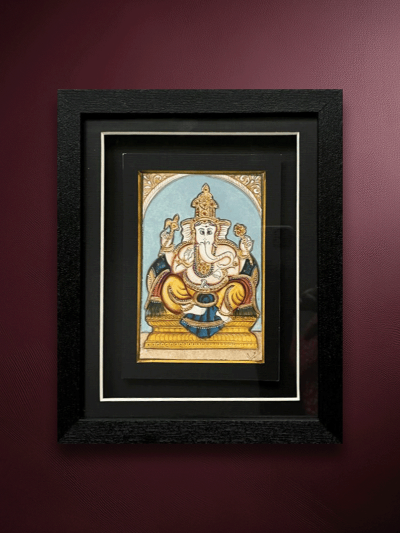 Shop The Remover of Obstacles: Lord Ganesha in Mysore art by Hemalatha B