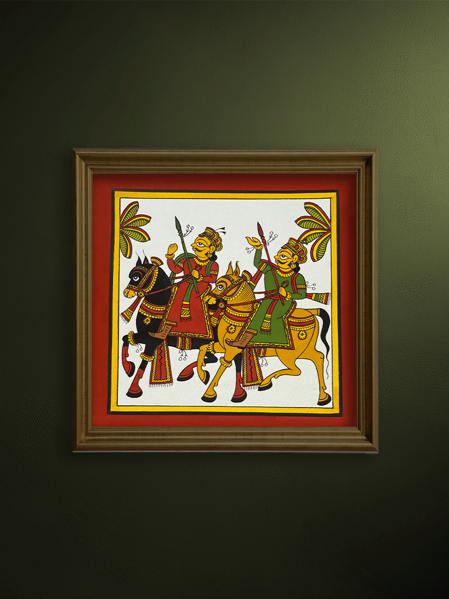 Shop The Royal Horsemen: A Phad Painting by Kalyan Joshi