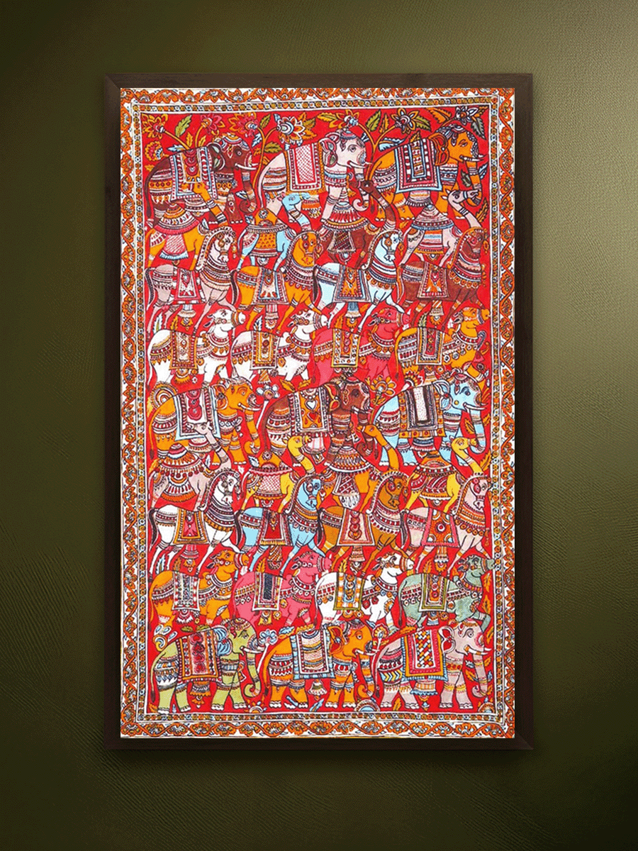 Shop The Royal Procession: Animals in Karuppur Kalamkari  by K. Lakshminarayan