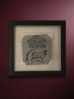Shop The Sacred Cow Kamdhenu with Calf in Sanjhi by Ashutosh Verma