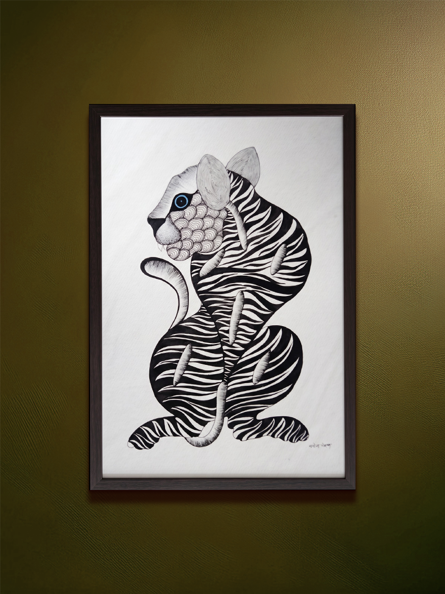 Fish in Gond Paintings - Buy Best Handmade Gond Painting Online
