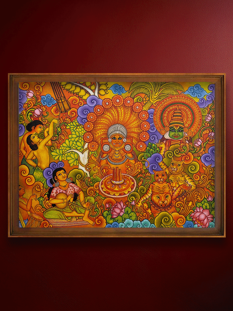 Shop The Spirit of Kerala: A Kerala Mural Art by Adarsh