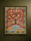 Shop The Tree of Life with Peacocks in Kalamkari by Mannasamudram Viswanath Reddy