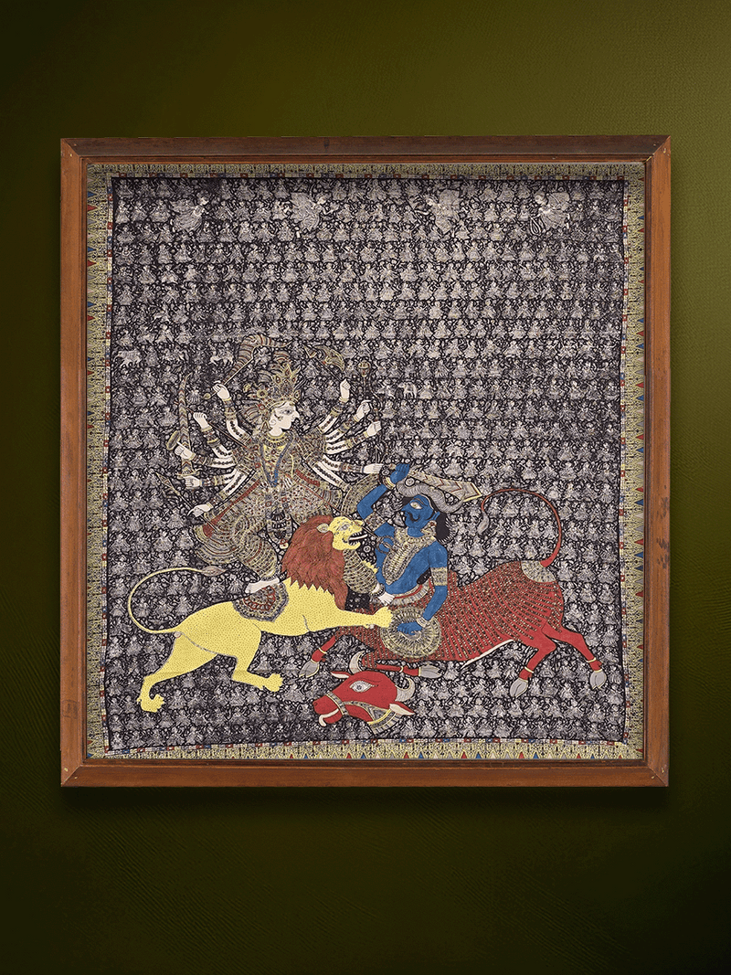 Shop The Triumph of Chamunda Devi in Mata ni Pachedi by Vasant Manubhai Chitara