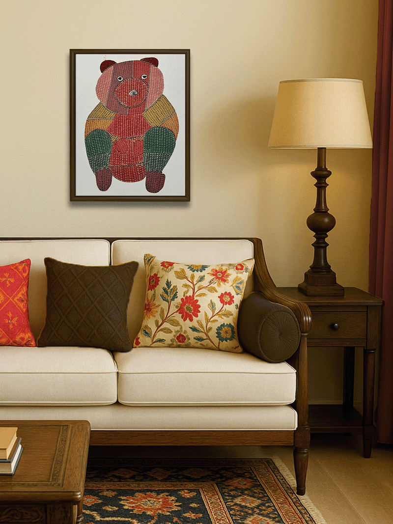 Shop The Vibrant Bear in Gond by Gareeba Singh Tekam