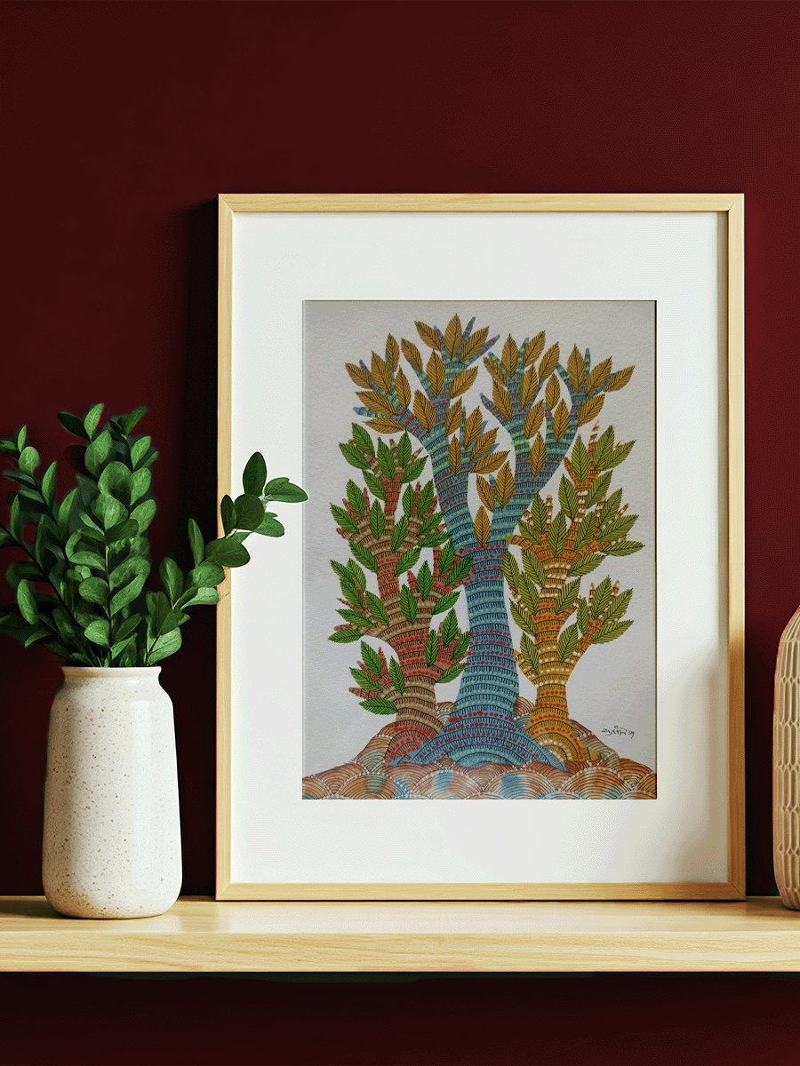 Shop The Vibrant Grove in Gond by Sukhiram Maravi