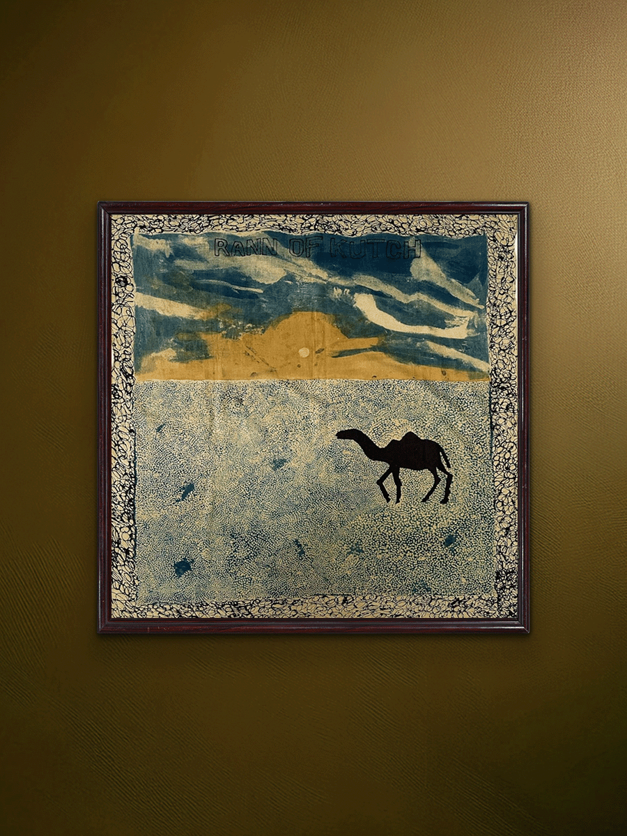Shop The Walk in Rann of Kutch: The Camel Ride in Ajrakh art by Mubassirah Khalid Khatri