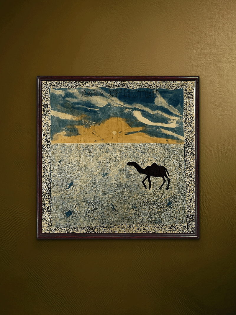 Shop The Walk in Rann of Kutch: The Camel Ride in Ajrakh art by Mubassirah Khalid Khatri