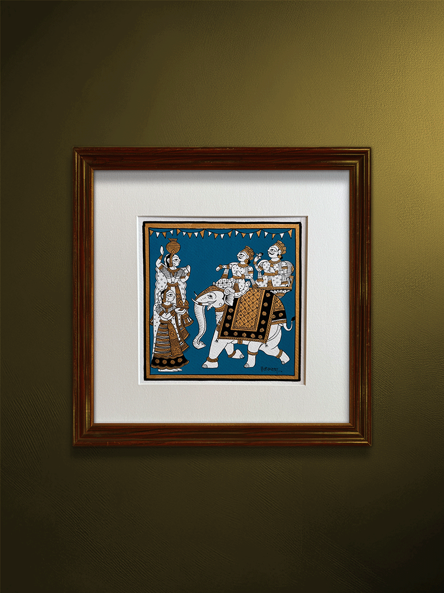 Shop The Welcome of the Royal Procession: A Phad Painting by Kalyan Joshi