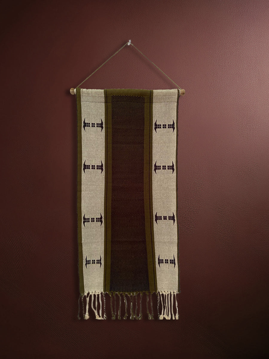 Traditional Loin Loom Naga Textile Art in Contemporary Wall Hanging by Nagaloom
