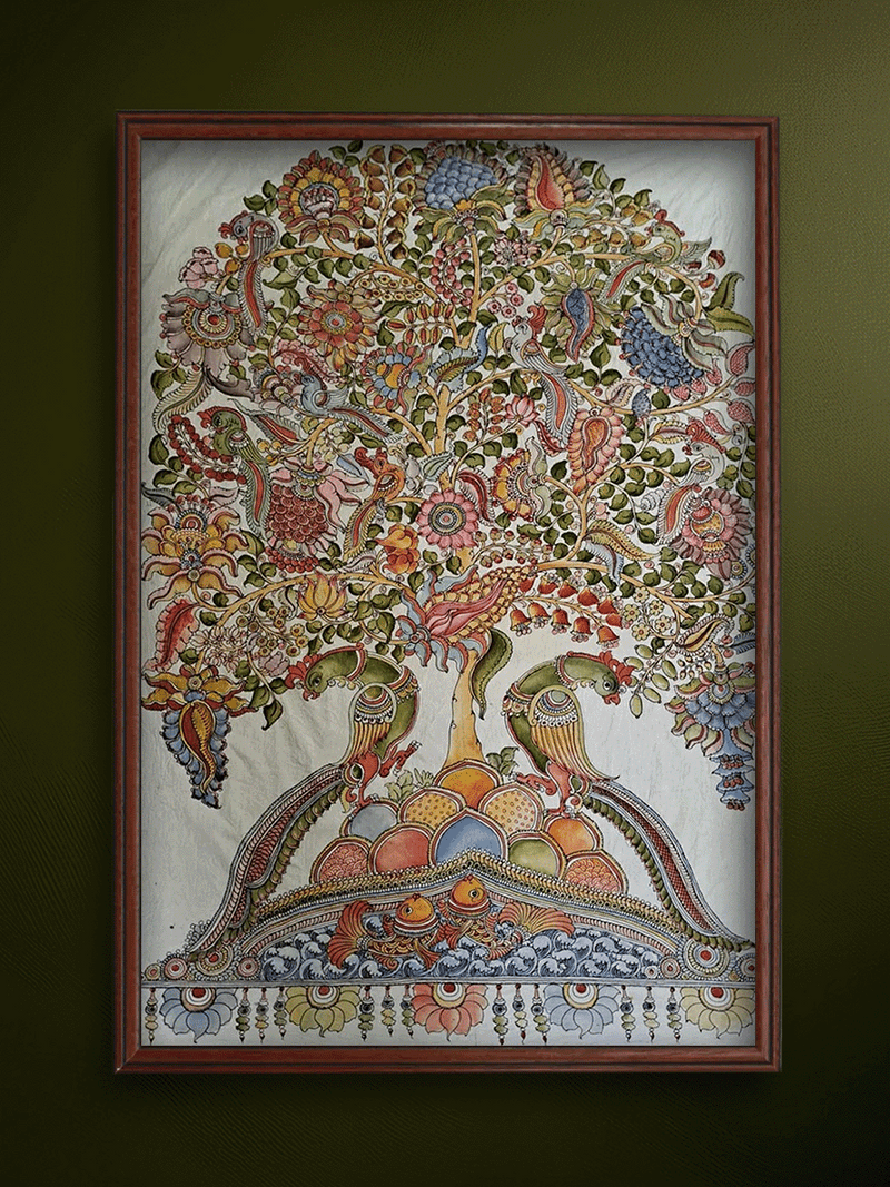 Shop Tree of Life : Kalamkari Painting by Sudheer
